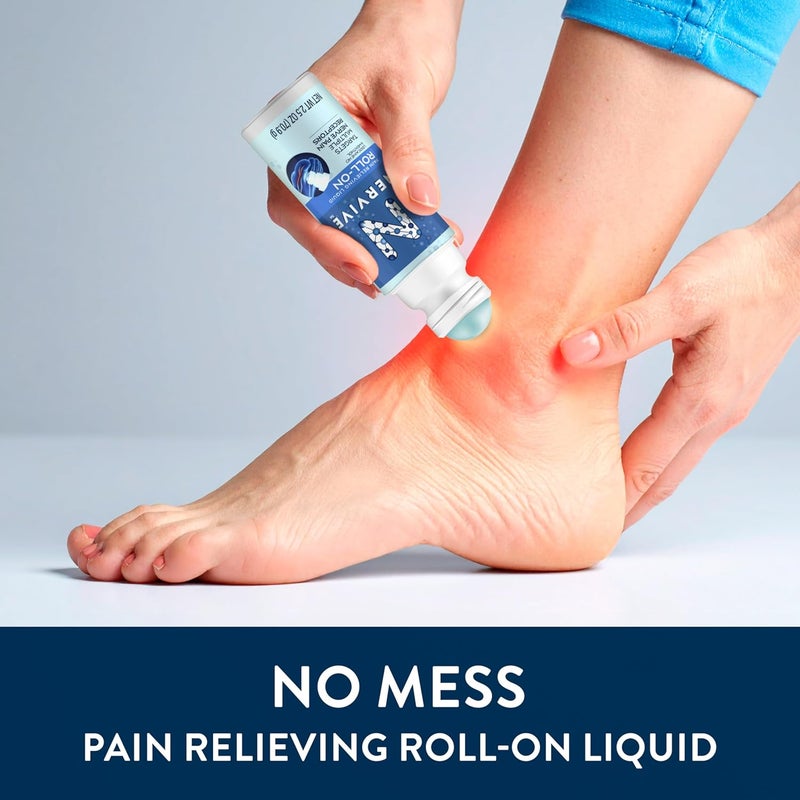 Nervive Pain Relieving Roll On, Lidocaine Roll On, Pain Relief, Lidocaine Topical, Foot Pain, Leg Pain, Hand Pain, Max Strength Formula, 2.5oz - Image 2